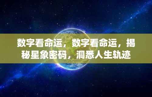数字揭秘命运之谜，探寻星象密码，洞悉人生轨迹